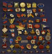 USA and Canadian Rugby Union Pin Badge selection including mainly enamel badges, USA v Canada, v