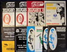 Collection of 1980 New Zealand rugby tour to Australia programmes - to incl vs Sydney, vs South