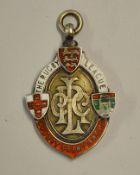 1947/48 Rugby League County Championship silver and enamel winners medal - plain back and loose -