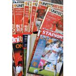 Manchester Utd programmes season 2003/2004, full season programme collection, homes and aways,