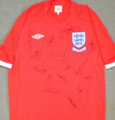 2010 South Africa World Cup signed England football shirt signed by the team including Barry,