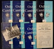 Collection of Oxford and Cambridge University rugby programmes and others from 1948 onwards to