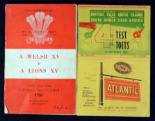 2x 1955 British Lion Rugby Programmes to incl v South Africa 4th Test match  played on 24th