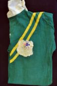 Scarce 1948/49 Australia Rugby League International shirt v Warrington - No. 1 Green and amber