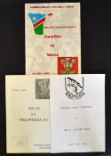 Collection of 1990 Wales rugby tour to Namibia  rugby programmes - to incl v Namibia 2nd Int, v