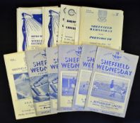 Sheffield Wednesday football programme selection: from 1951 onwards, several interesting fixtures