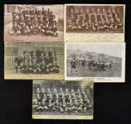 5x early New Zealand Rugby Football Team postcards from 1905 onwards to incl 4x 1905/06 each