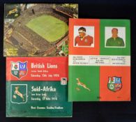 3x 1974 British Lions vs New Zealand rugby programmes to incl 2nd Test played at Loftus Stadium