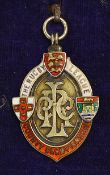 1945/46 Rugby League County Championship silver and enamel winners medal - engraved on the back