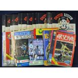 Manchester Utd programmes season 1984/85 full season programme collection, homes and aways, also cup