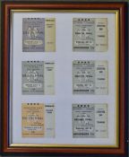 Football World Cup 1966 Tickets Display comprising Tickets for the group Matches played at Old