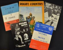 5x scarce 1981 France rugby tour programmes to Australia - to incl rare v NSW Country, v Sydney, v