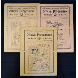 Pre-War Tottenham Hotspur football programmes v 1935/36 Bury, v 1936/37 Norwich City, v 1937/38