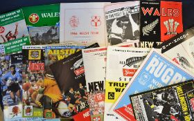 Collection of Wales Overseas Rugby Tour programmes mostly from the late 1980s and 1990s to incl v