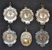 Collection of Liverpool Boys Association Silver Medals 1937 awarded to Cyril Done, five are for