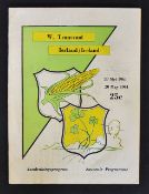 1961 South Africa Western Transvaal vs Ireland rugby programme - played on 20 May 1961 at