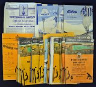 Collection of football programmes: mainly Wolverhampton Wanderers 1958-1965, also some West Bromwich