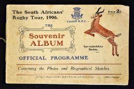 Rare 1906 The South African's Rugby Tour Official Souvenir Album Programme for the match v Cardiff