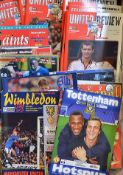 Manchester Utd programmes season 1997/98 full season programme collection, homes and aways, includes