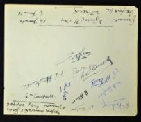 1936 Gloucester v Oxford University rugby club signed autograph album page - to include11x Oxford