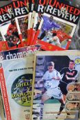 Manchester Utd programmes season 2000/2001, full season collection homes and aways, includes