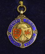 1950/51 Northern Rugby League Championship silver and enamel runners up medal - engraved on the back
