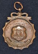 1920/1921 Liverpool County Combination Hall Walker Cup Winners Medal 28mm diameter weight 6 grams.