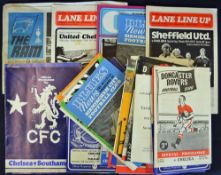 Chelsea football programme selection: mostly 1960s aways plus a few homes including Doncaster Rovers