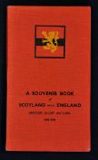 Wartime Scotland v England Souvenir Book of Services Rugby Matches from 1942-1945 - consists of