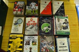 Large collection of England, Wales, Scotland, Barbarians, Services, Sevens rugby programmes - mainly