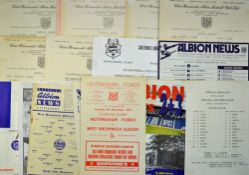 Selection of West Bromwich Albion football programmes to include v Hapoel (Tel Aviv) 1980,