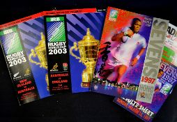 2x 2003 Rugby World Cup "Final" & "Semi- Final" programmes - to incl the Final Australia (17) v