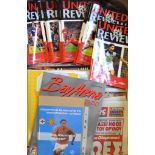 Manchester Utd programmes season 2001/2002, full season programme collection, homes and aways,