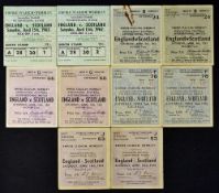 Selection of International football tickets England v Scotland at Wembley 1953 x 2, 1955 x 2, 1961 x