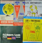 Football programme selection to include European Champions Cup Finals 1975 Bayern Munich v Leeds Utd