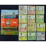 Football League Cup Final tickets 1967 (1st at Wembley) 1970, 1971, 1976, 1977, 1977 Replay, 1979,