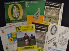 Collection of 1986 New Zealand Cavaliers rugby tour to South Africa programmes (6) - to include v