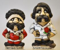 2x International Rugby Character Groggs to incl Wales No.3 titled "Tighthead Thomas" overall 7.5"