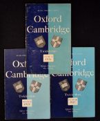 3x Oxford v Cambridge University Rugby programmes from the 1950s - to incl '54, '57, and '58 -