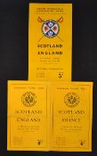 3x 1940/50s Scotland rugby programmes to incl rare wartime v England '42 (single sheet with repair