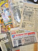 Assorted selection of 1960 Onwards Football related newspapers with football headline newspapers,
