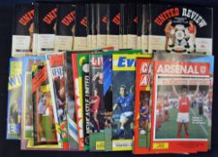 Manchester Utd programmes season 1986/87 full season programme collection, homes and aways, also cup