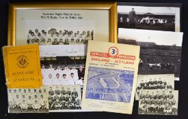 England rugby collection to include programmes, photographs et al from 1947 onwards to incl