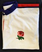 England International rugby players shirt - No 12 match worn shirt (sleeves cut down) by England