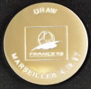 1998 FIFA World Cup Medal awarded to an England FA Representative for the draw in France (at