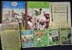 Selection of football books/publications to include FA book for boys 1949 and 1950, 1962 (1st