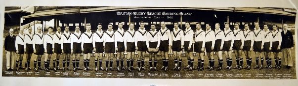 1946 Official British Isles Rugby Touring Team - Australasian Tour 1946 panoramic team photograph