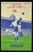 1950 FA Cup Final Arsenal v Liverpool football programme for the Cup Final at Wembley 29 April 1950.