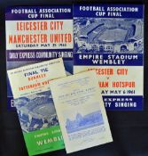 FA Cup Final selection: Community song sheets for 1961 and 1963, 1962 Cup Final programme, 1966