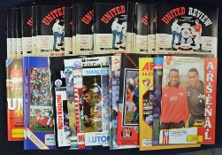 Manchester Utd programmes season 1988/89 full season programme collection, homes and aways, also cup